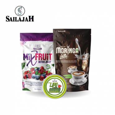 Sailajah Moringa Latte + Sailajah Mix Fruit Detox Jelly + Sailajah Lipo Sauna 