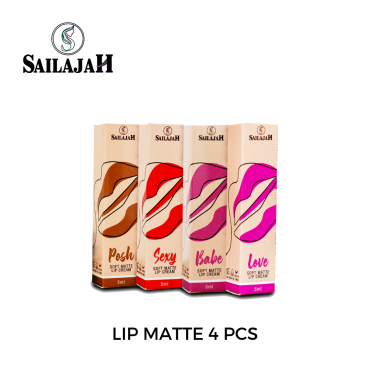 4 pcs Sailajah Soft Cream Lipmatte Combo 
