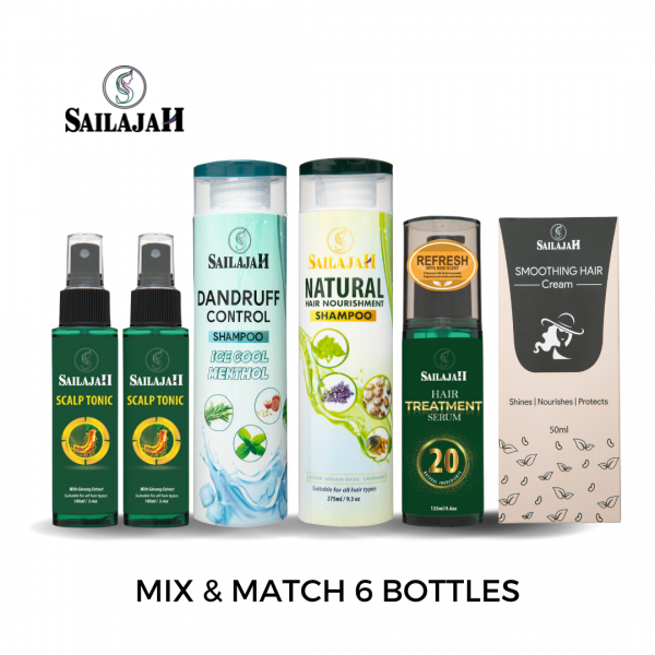 Sailajah Haircare Mix & Match 6 bottles Combo 