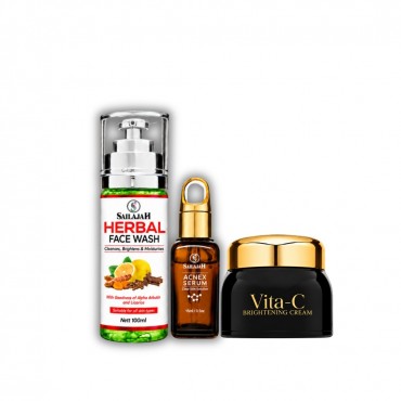 Herbal Face Wash + Vita-c 30 gram + Acnex serum 15 ml Herbal Face Wash + Vita-c 30 gram + Acnex serum 15 ml